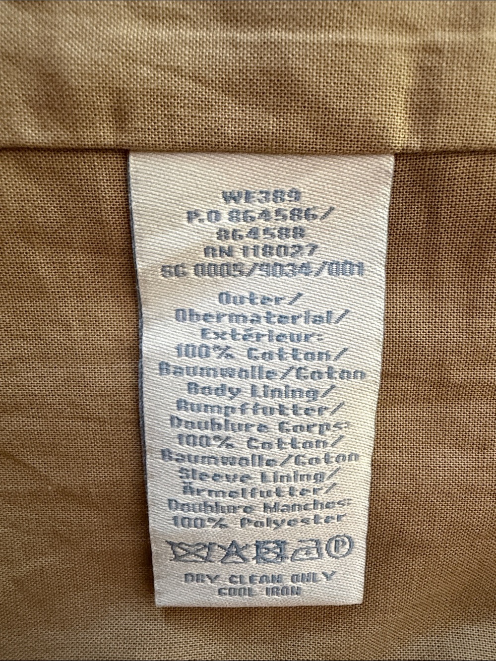 Boden Beige Plaid Trench with Pink Stripe - Picture 5 of 5